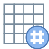 Cuadrícula hashtag icon