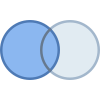 Mengendiagramm Schnittmenge & Differenzmenge links icon