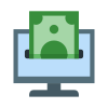 Transferencia de dinero en línea icon