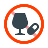 알코올이나 약물 금지 icon