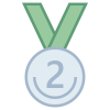 Médaille deuxième place icon