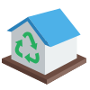 Centro de reciclaje 3d icon