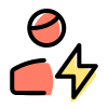 Flash logotype used for profile pictures as a indication of energized icon