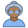 Person Old Female Skin Type 6 icon