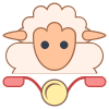 Sheep on Bike icon