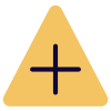 Hospital triangular sign with warning for loud horn restriction icon