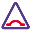 Triangular shape signboard with an alertness displayed icon