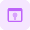 Web lock key hole as a concept of secure web browser icon