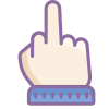 Obscene gesture icon