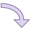 Curved Arrow Downward icon