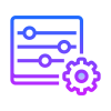 Horizontale Einstellungen Mixer icon