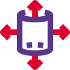 Digital three-dimensional prototype cylinder framework design layout icon