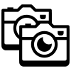 Fotocamere multiple icon