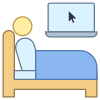 在床上工作 icon