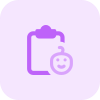 Report for the pregnant women isolated on a white background icon