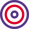 Archery target board with precision game accuracy icon