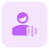 Audio shared by single user for the work purpose icon