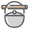 Boiling pan icon