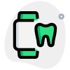 Application on smartphone to check the dental health oral hygiene reminder icon