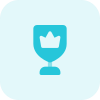 Crown trophy for online gaming permium membership icon