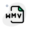 WMV is the compressed video format and media audio is the compressed audio format icon