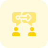 Peers forwarding chat message over a instant messenger icon