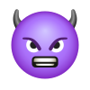 愤怒的脸与角 icon