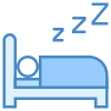 Schlafen im Bett icon