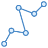 Ligne multipoint icon