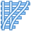 Aiguillage de rails icon