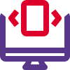 Manual adjustment of screen slider horizontally on desktop computer icon