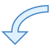 Curved Arrow Down icon