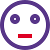 Neutral face emoji with flat mouth expression icon