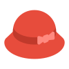 Chapéu de feltro vermelho icon