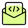 Programming software coding list shared via mail icon