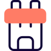 School backpack isolated on a white background icon