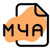 M4A is a file extension for an audio file encoded with advanced audio coding AAC icon