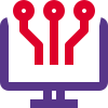 Wired LAN connection for minimum latency in personal computer icon