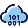 Codice binario del cloud icon