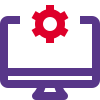 Desktop computer operating system setting and maintenance icon