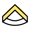 Lieutenant badge single stripe of uniform representation icon