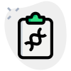 Planning and new match making of the dna on a clipboard icon