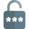 Password authentication for applications and web layout icon