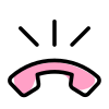 Mobile phone ringing representation layout isolated on a white background icon