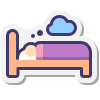 soñando en la cama icon