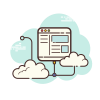 Réseau Cloud icon