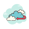 Nube derecha icon