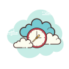 Reloj en la nube icon