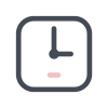 정사각형 시계 icon