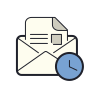 Open Envelope Clock icon